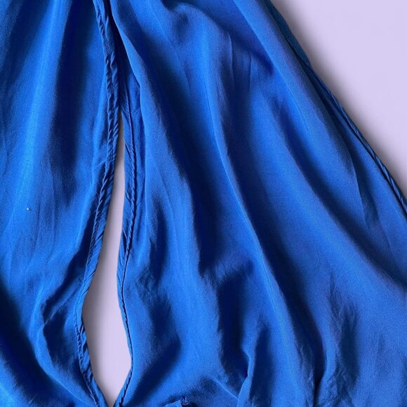 Vintage-Inspired Cobalt Blue Halter Top (S/M) - Picture 7 of 7